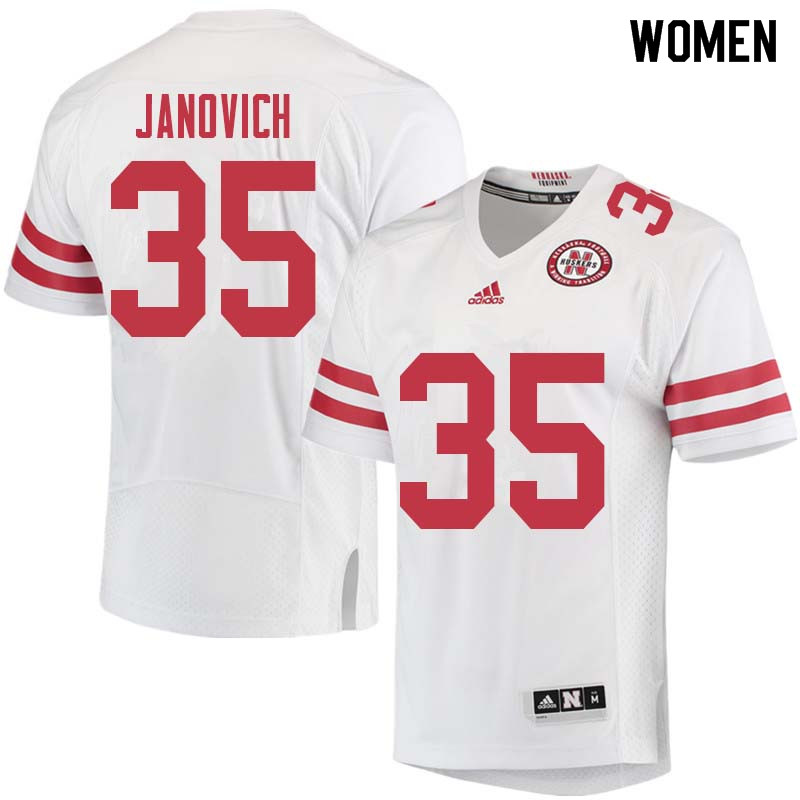 Women #35 Andy Janovich Nebraska Cornhuskers College Football Jerseys Sale-White